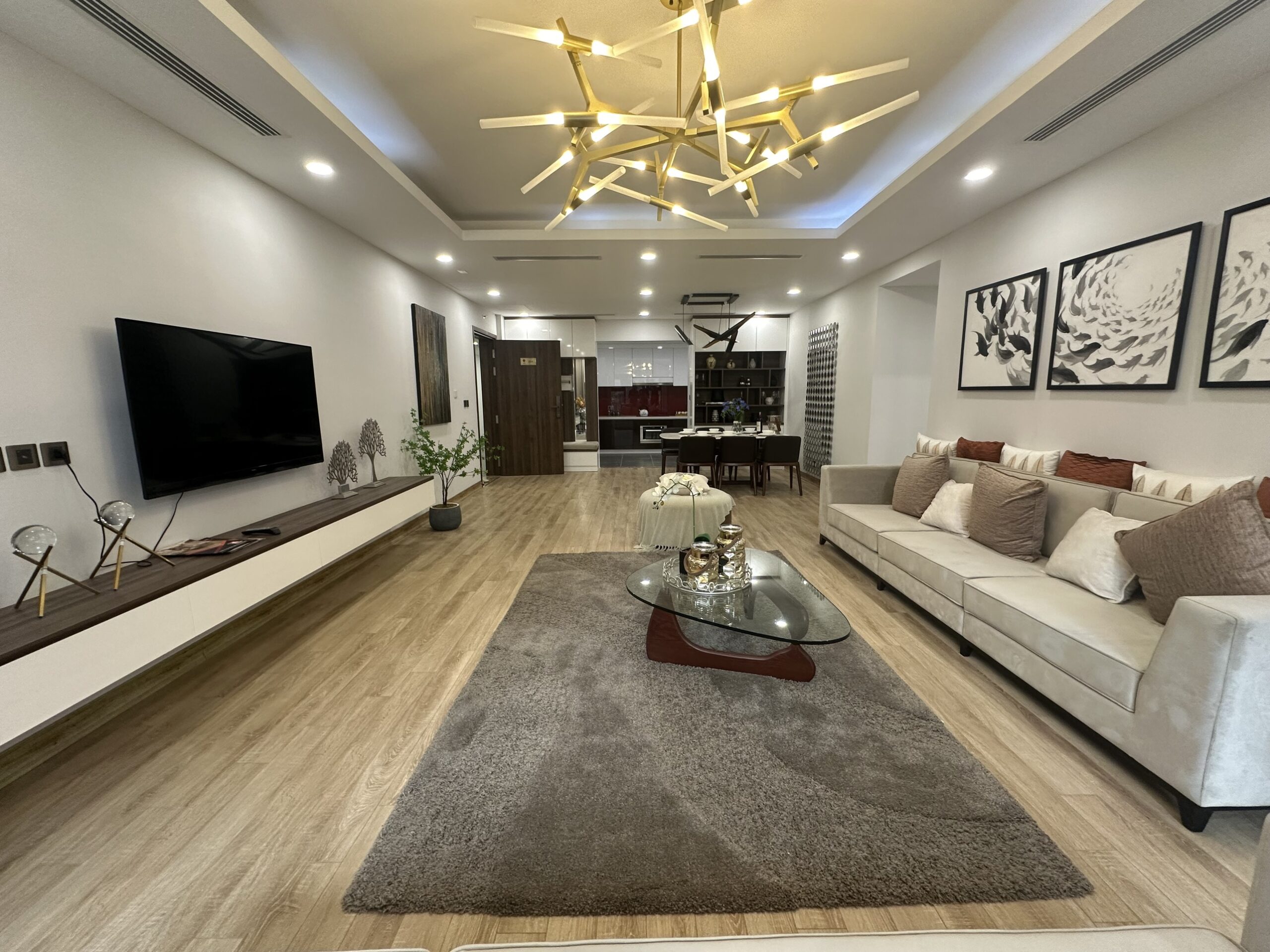 Phòng khách – Tòa Happy Tower – Hà Nội Paragon Cầu Giấy