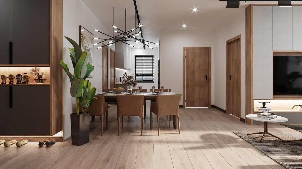 Thiết kế khu bếp chung cư Feliz Homes Hoàng Mai