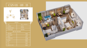 căn hộ 69,5m2 tecco diamond