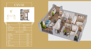 căn hộ 70m2 dự án tecco diamond