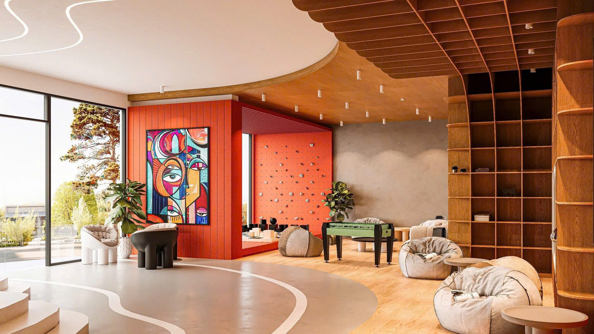 Khu chờ tiếp đón ở sảnh cư dân Greenera Southmark