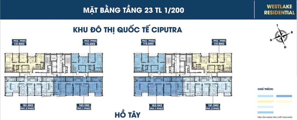 mặt bằng dự án celestine westlake tây hồ