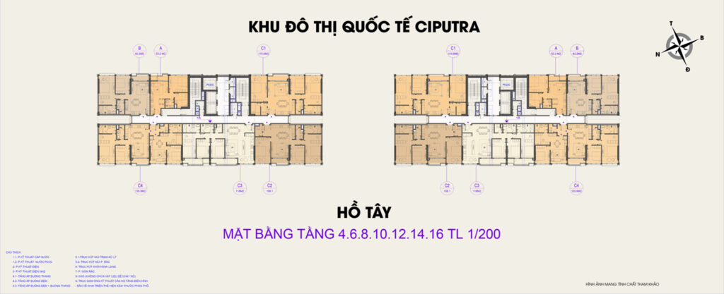 mặt bằng dự án celestine westlake tây hồ
