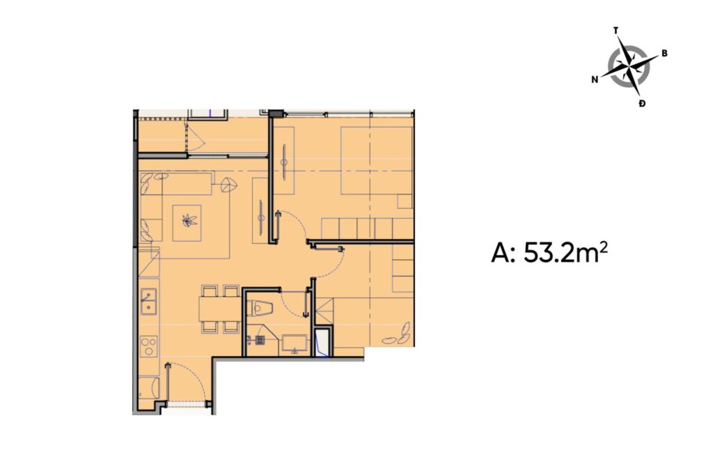 thiết kế căn hộ 1 phòng ngủ chung cư celestine westlake